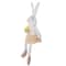 24" White & Pink Girl Easter Bunny Spring Figure